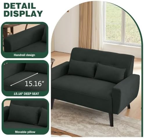 79" Convertible Sectional Sofa Set, Modern Linen Small L Shaped Couch - Image 5