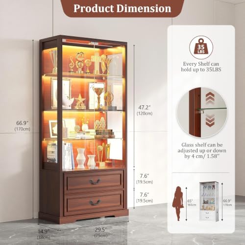 TAGELIER Glass Display Cabinet - Image 2