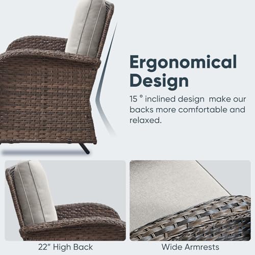 Belord Outdoor Glider Bench Patio Loveseat - Image 2