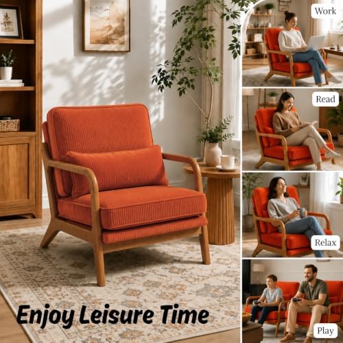 Karl home Mid-Century Modern Accent Reading Chair - Image 4