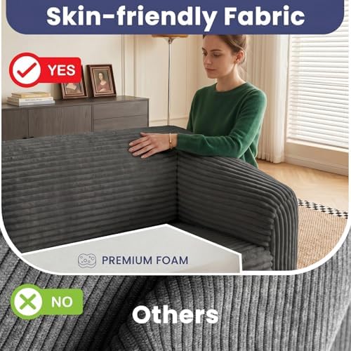 JUIKURY Convertible Sofa Bed, 3-in-1 Foldable Loveseat Couch - Image 5