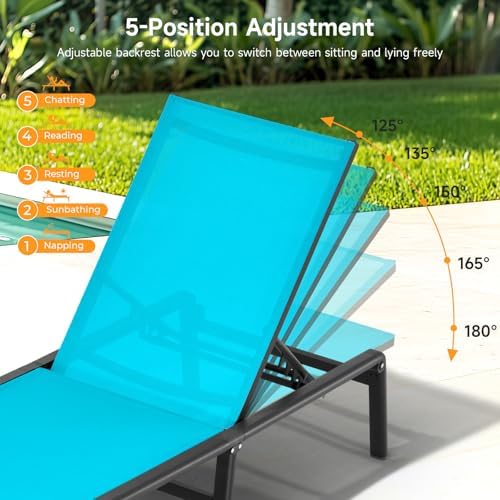 Aluminum Chaise Lounge Chair Outdoor - Image 6