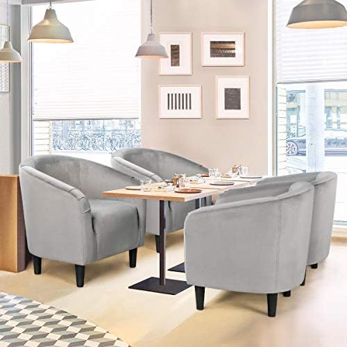Topeakmart Compact Velvet Accent Chairs Set of 2 - Image 6