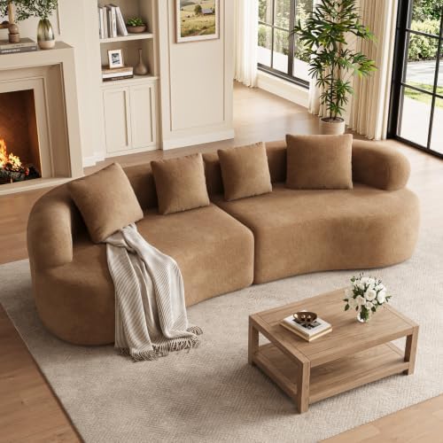 110" Boneless Sectional Couch Modern Curved Sofa by Unknown