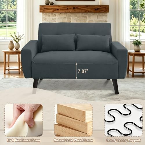 3 Pieces Sectional Sofa Set, L Shaped Couch and Loveseat Set - Image 4
