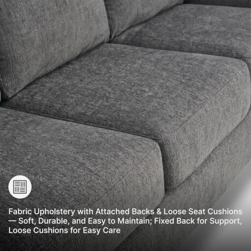 Signature Design by Ashley Rannis Queen Sleeper Sofa, Pewter Pull Out Couch - Image 5
