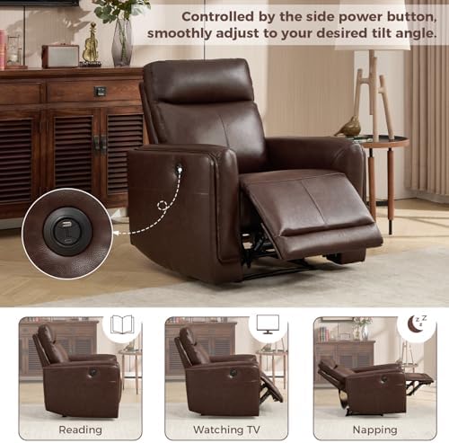 CANMOV Genuine Leather Power Recliner Chairs - Image 3