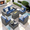 Patio Furniture Set with 44'' Fire Pit Table by VonzoyHome