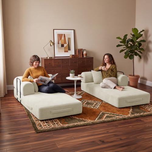79" Memory Foam Sofa Bed, Convertible Futon Boneless Couch - Image 6