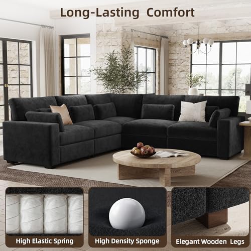WorthFurni 109.1'' Modular Sectional Sofa, L Shaped Oversized Extra Deep Couches - Image 6