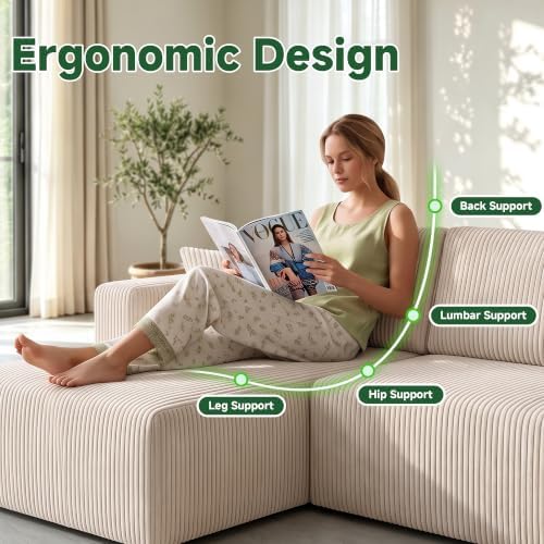 130" U-Shaped Boneless Couch - Image 6