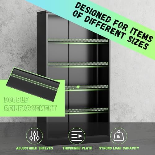 SUNCROWN 72" Metal Storage Cabinet - Image 2