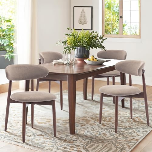 COLAMY Wooden Dining Chairs Set of 4, Upholstered Kitchen Side Chair by COLAMYHOME