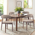 COLAMY Wooden Dining Chairs Set of 4, Upholstered Kitchen Side Chair by COLAMYHOME