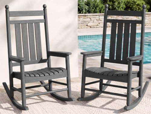 SERWALL Comfortable Outdoor Rocking Chairs Set of 2 by SERWALL