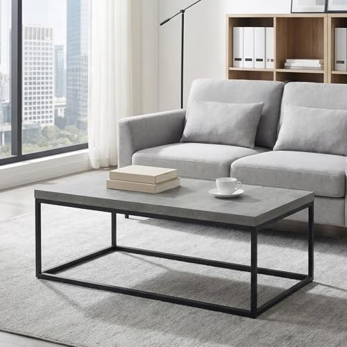 CENSI 47-Inch Grey Marble Accent Coffee Table/Center Table - Image 6