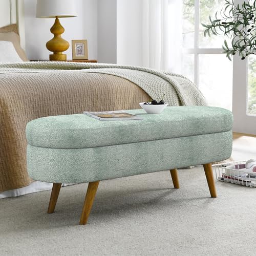 43.5" Ottoman with Storage, Storage Ottoman Bench with Safety Hinge, Bed End - Image 7