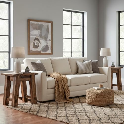 Alaterre Durango Rustic Industrial Solid Wood End Table/Nightstand Set of 2 - Image 6