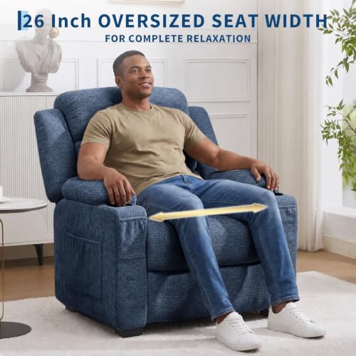 Garvee Oversized Power Recliner Chair 26" Seat Remote & Memory Presets - Image 3