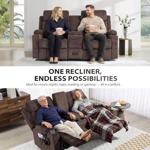 Reclining Sofa Set, Recliner Sofa and Loveseat Set - Image 5