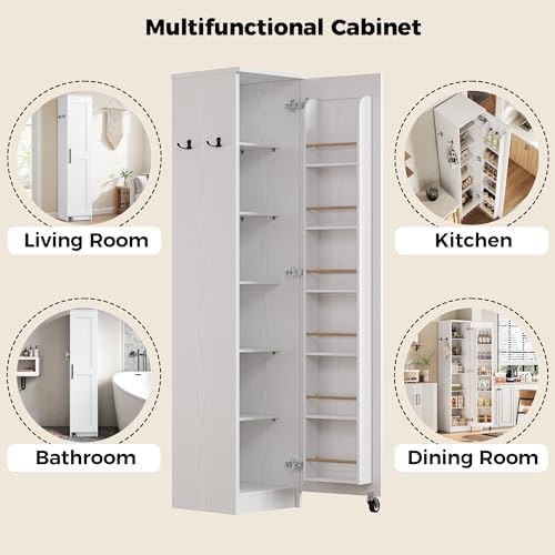 IRONCK Narrow Kitchen Pantry Cabinet, Slim - Image 6