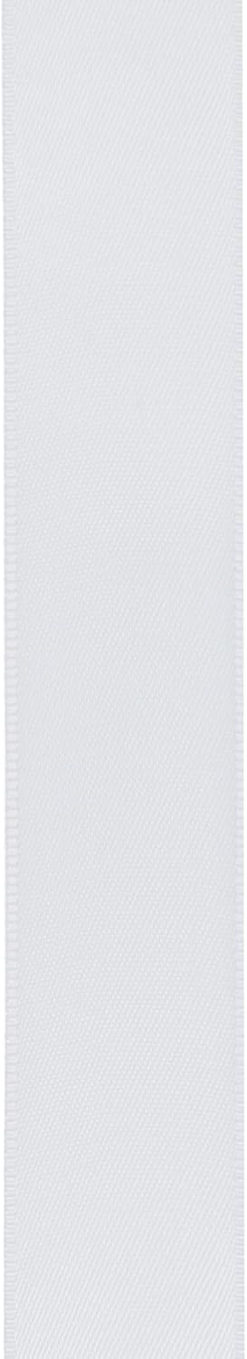 LIUYAXI White Double Faced Satin Ribbon, 1" X Continuous 25 Yards, Ribbons Perfect for Gift Wrapping Wedding Bouquet Decor DIY Craft Bow Making & Other Projects