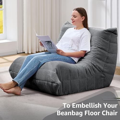 Hobestluk Big Bean Bag Chairs for Adults Fireside BeanBag Couch Togo Sofa - Image 6