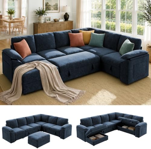 Xbrigh 108 inch Modular Sectional Sleeper Sofa by Xbrigh