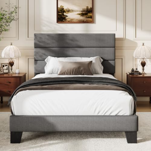 WEEWAY Twin Size Fabric Bed Frame by WEEWAY