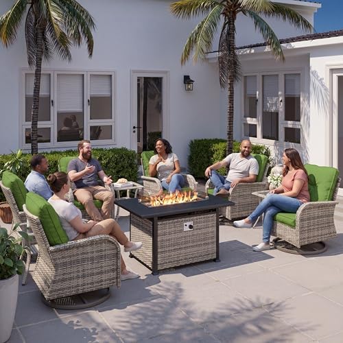 10Pcs Patio Rocking Swivel Chair by MuphyersPatioFurniture