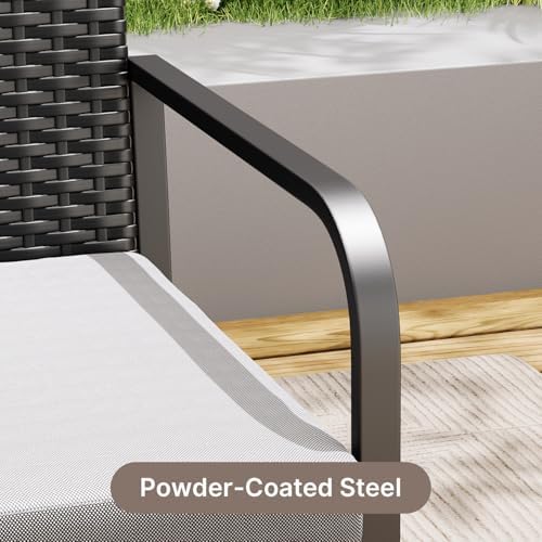 Gizoon 4 Piece Patio Furniture Set, Cushion-Grey - Image 4
