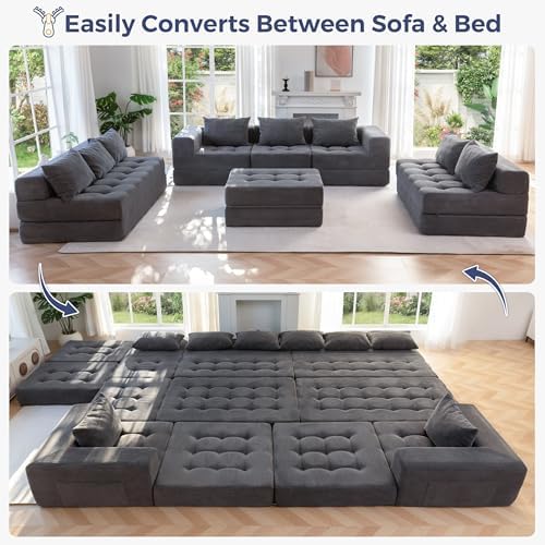 MAXYOYO 9-Seater U-Shaped Modular Sectional Sofa Couch - Image 6