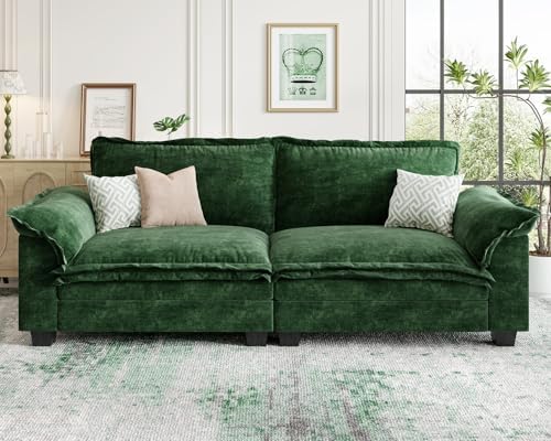 2 Seater Loveseat Sofa, 85 Inch Modular Sectional Cloud Couches by KKLHome