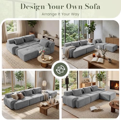 GRUSIGN 108'' Modular Boneless Sofa, Sectional Couch - Image 3
