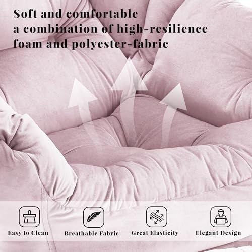 Lazy Chair with Ottoman, Comfy Reading Chair - Image 4