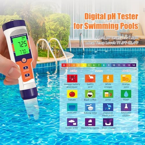 7-in-1 Hydrogen Water Tester, pH H2 TDS EC ORP Salt Temp Meter - Image 4