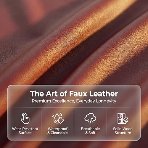 Faux Leather Sectional Couches for Living Room - Image 4