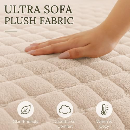 Smiry Velvet Couch Cover for Dogs, Non Slip Soft Sofa Protector for Pets - Image 4