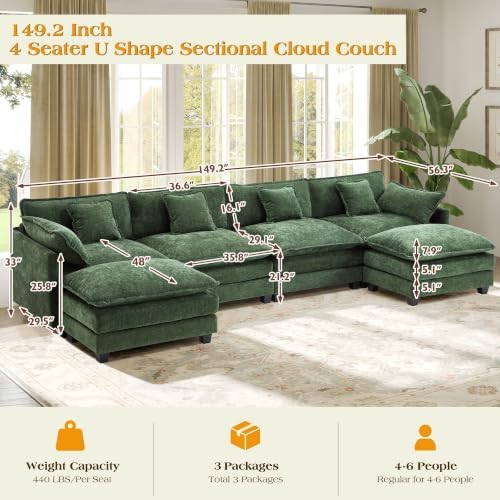 Hanherry Modular Sectional Sofa, Cloud Couch - Image 2