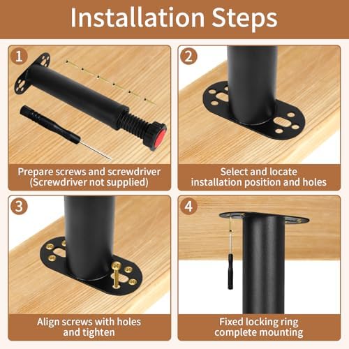 8Pcs Metal Adjustable Height Bed Support Legs - Image 4