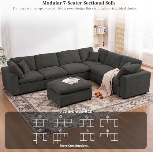 Cloud Couch Sectional for Living Room, Oversized Modular Sofa - Image 3