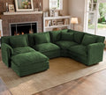 ELUCHANG 114" Oversized Modular Sectional Sofa, Comfy Chenille Cloud Couch by ELUCHANG