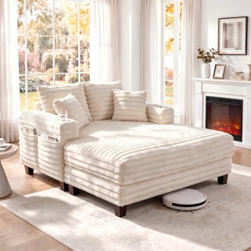 Amsleekey 64" Oversized Chaise Lounge Chair by Amsleekey