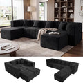 MONVANE U Shaped Boneless Sectional Couch Oversized by MONVANE