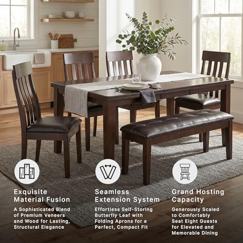 Signature Design by Ashley Haddigan Dining Extension Table, Seats 6-8 - Image 4
