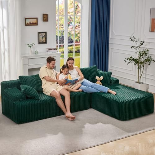 Hobestluk Boneless Couches Modular Sectional Sofa L-Shape Oversized Chaise - Image 3
