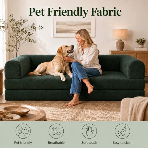 WHGBJA 79" 5 in 1 Convertible Sofa Bed Couch, Modular Sectional - Image 4