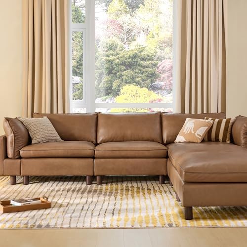 CHITA 127" Genuine Leather Sofa, Large Sectional Couches, 5 Seater - Image 3