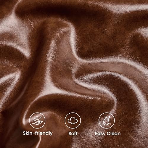 King Size 55" Tall Faux Leather Platform Bed Frame - Image 6