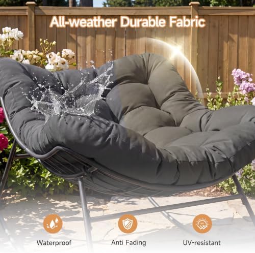 Papasan Rocking Chair, Oversized Outdoor Egg Chair - Image 5